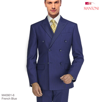 Mantoni Double-Breast Black, Grey, or Navy Wool Suit - Image 12