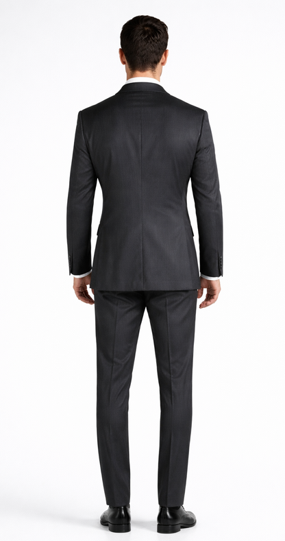 Mantoni Double-Breast Black, Grey, or Navy Wool Suit - Image 4