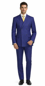 Mantoni Double-Breast Black, Grey, or Navy Wool Suit