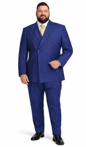 Mantoni Double-Breast Black, Grey, or Navy Wool Suit