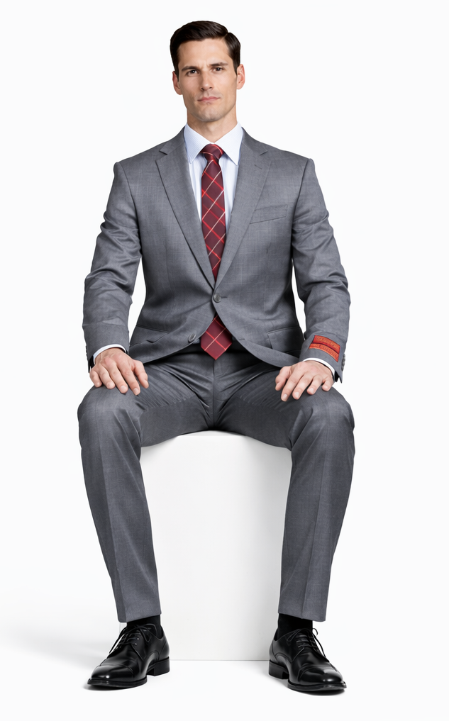 Mantoni Gray Two-button Super Wool Suit - Image 4
