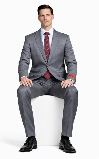 Mantoni Gray Two-button Super Wool Suit - Image 4