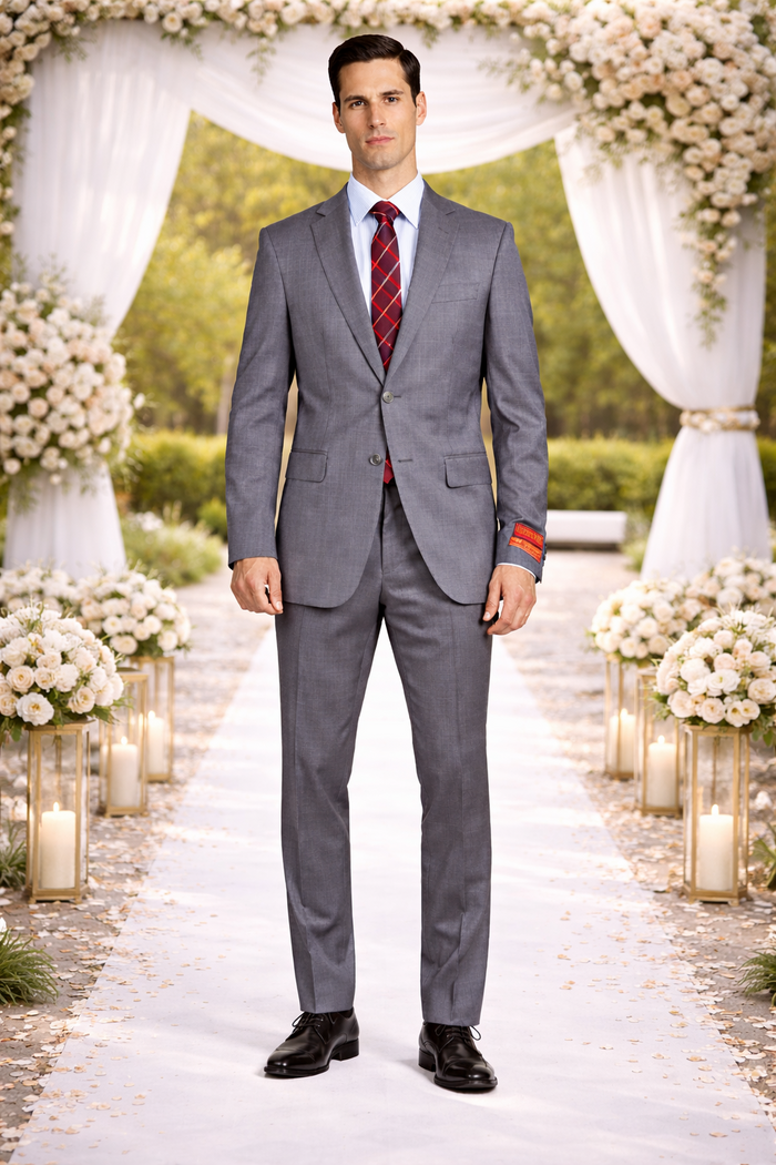 Mantoni Gray Two-button Super Wool Suit - Image 6
