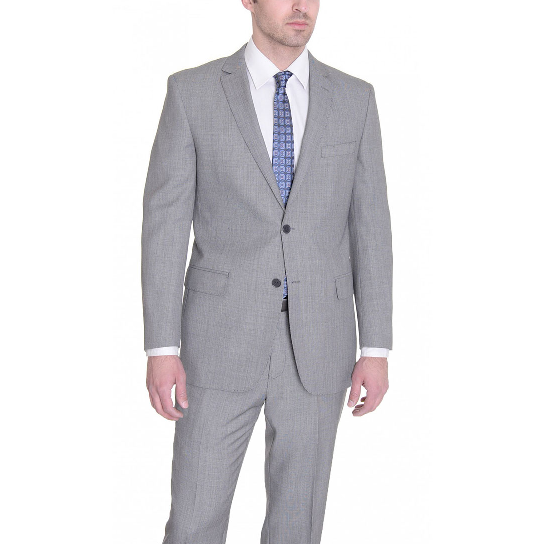 Mantoni Lt. Gray Two-button Wool Suit in Modern or Slim-Fit - Image 8