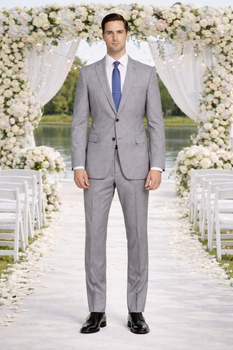 Mantoni Lt. Gray Two-button Wool Suit in Modern or Slim-Fit - Image 5