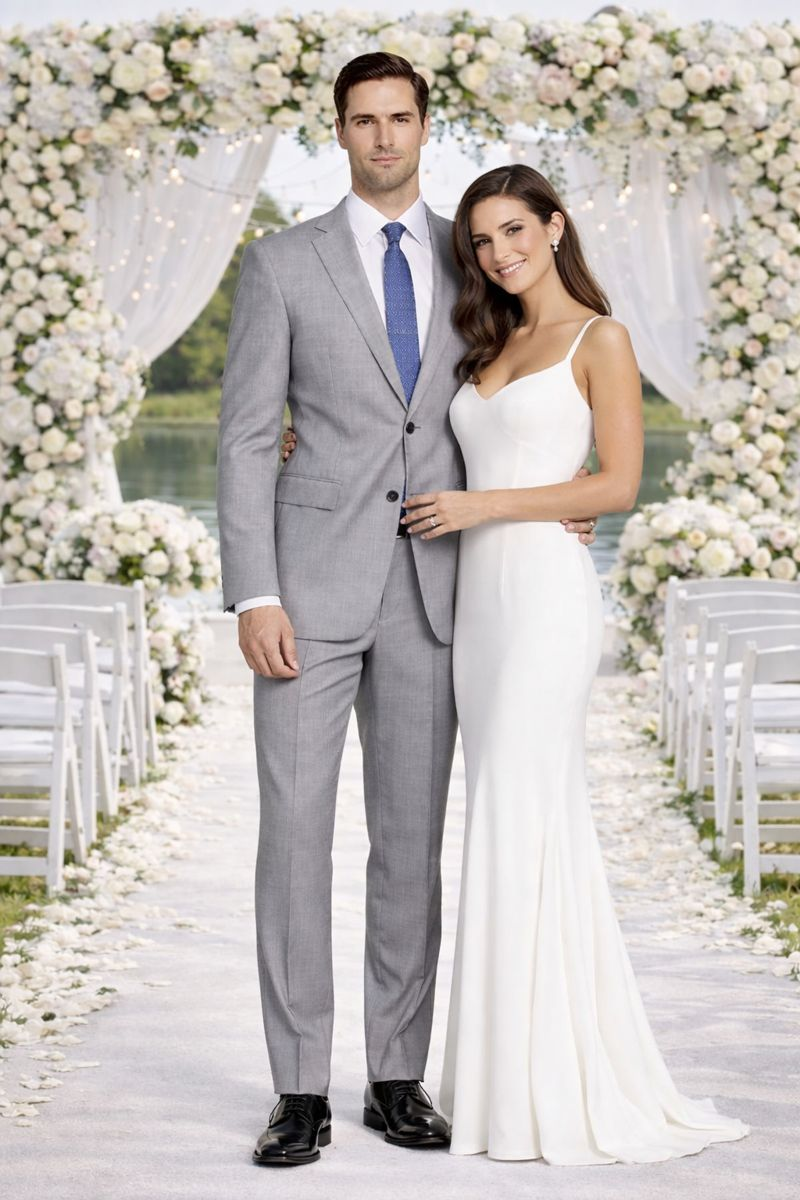 Mantoni Lt. Gray Two-button Wool Suit in Modern or Slim-Fit - Image 6