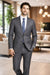 Mens Mantoni Gray Suit – Classic 2 Piece Grey Suit for Wedding, Business and Formal Wear