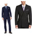 Tiglio Mens Solid Wool Suit – Double Breasted Classic Fit Business Attire