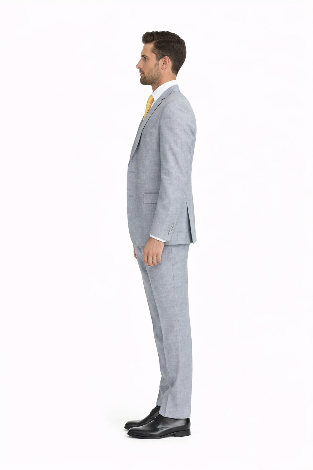 Tiglio Light Gray Suit for Men – Elegant Wedding and Business Formal Suit Modern Fit