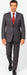 High-Quality 2 Button Medium Gray Suit Wide Leg 22 Inch Pleated Pants Side Vented Jacket