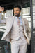 Mens Beige Stone Two-Button Blazer – Classic Tailored Smart Casual Jacket