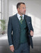 Statement Men's 3-Piece Modern Fit Suit – 100% Wool with Double-Breasted Vest