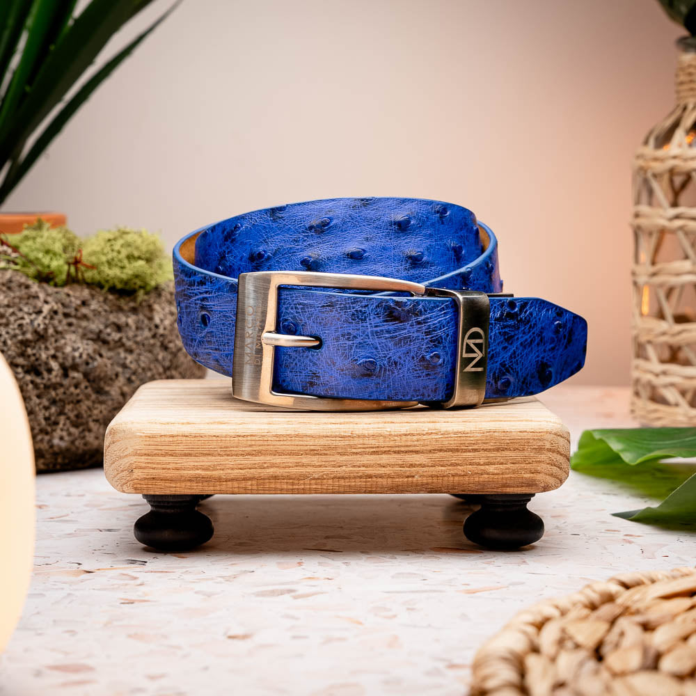 Marco Di Milano Domenico Belt Electric Blue Leather Shoe