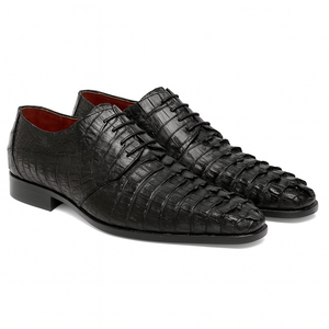 Marco Di Milano Cancun Black Caiman Crocodile Derby Shoes