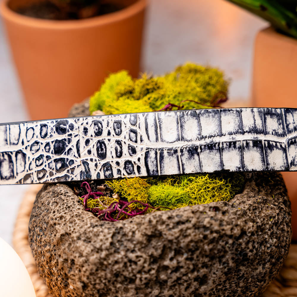 Marco_Di_Milano Silvio Belt - Antique Newspaper Leather Oxford