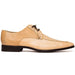 Marco Di Milano Men's Tan Caiman Lizard Derby Shoes Merida