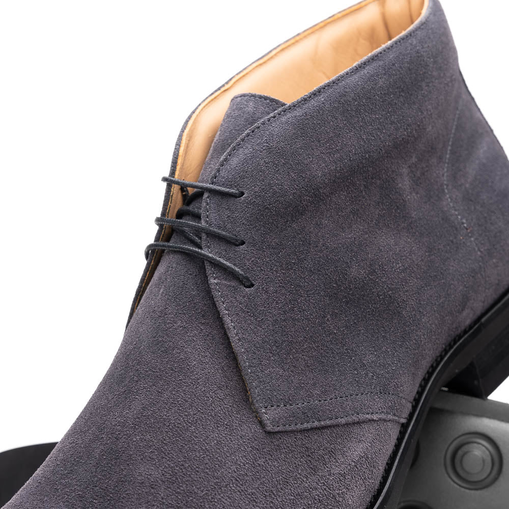 Zelli Marco Italian Suede Chukka Boots in Grey | Luxury Footwear
