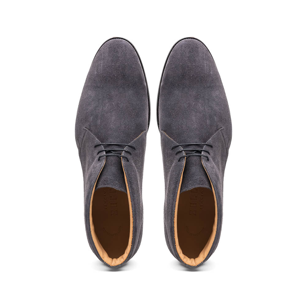 Zelli Marco Italian Suede Chukka Boots in Grey | Luxury Footwear