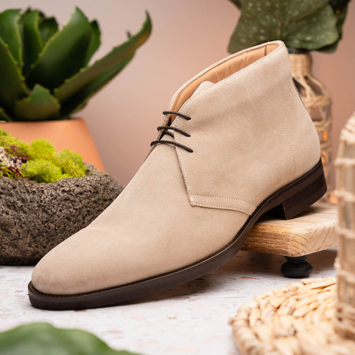 Zelli Marco Italian Suede Chukka Boots in Sand | Luxury Comfort