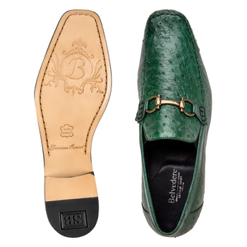 Belvedere Bartolo Forest Green Alligator Oxford