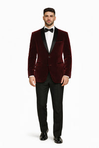 Velvet Blazer - Mens Velvet Jacket Mens 2 Button Modern Fit Suits Shawl Lapel  Wine ~ Maroon Burgundy Suit