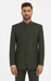 Marriage Groom Wedding Indian Nehru Suit Jacket Mens Blazer Olive (Jacket + Pants)