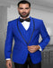 Blue Prom Suit - Blue Homecoming Outfits For Guys Matching Vest Wedding and Prom Tuxedo in Royal Blue