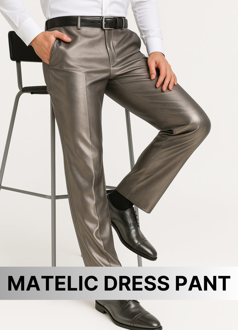 METALLIC DRESS PANTS