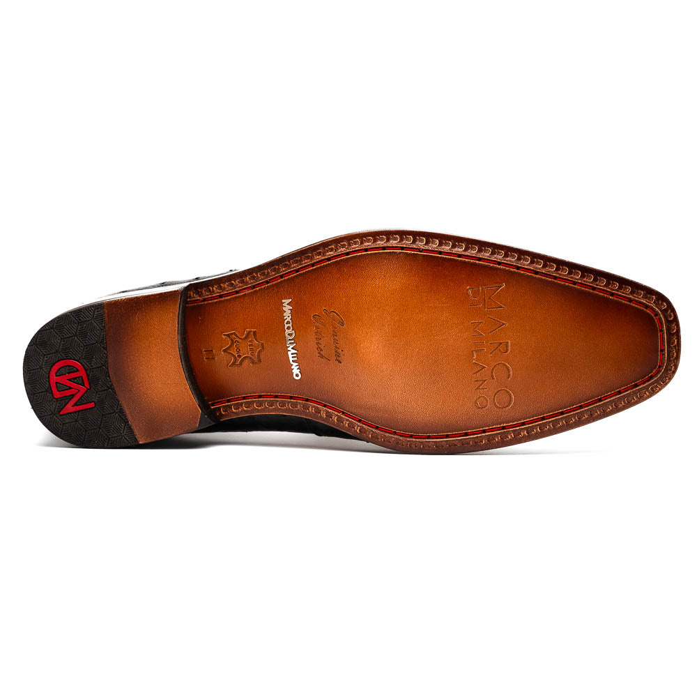 Marco_Di_Milano Matteo Black Leather Luxury Shoe