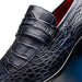 Marco Di Milano Matteo Navy Alligator Penny Loafer