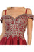 Quince Dama Dresses - Short Quinceanera Dresses in Color Burgundy