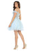Quince Dama Dresses - Short Quinceanera Dresses in Color Baby Blue