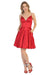 Quince Dama Dresses - Short Quinceanera Dresses in Color Red