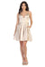 Quince Dama Dresses - Short Quinceanera Dresses in Color Champagne