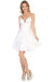 Quince Dama Dresses - Short Quinceanera Dresses in Color White