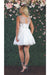 Quince Dama Dresses - Short Quinceanera Dresses in Color White