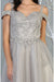 Quince Dama Dresses - Short Quinceanera Dresses in Color Silver