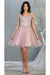 Quince Dama Dresses - Short Quinceanera Dresses in Color Mauve