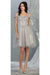 Quince Dama Dresses - Short Quinceanera Dresses in Color Silver