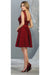 Quince Dama Dresses - Short Quinceanera Dresses in Color Burgundy