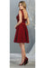 Quince Dama Dresses - Short Quinceanera Dresses in Color Burgundy