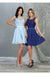 Quince Dama Dresses - Short Quinceanera Dresses in Color Baby Blue