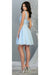 Quince Dama Dresses - Short Quinceanera Dresses in Color Baby Blue