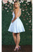 Quince Dama Dresses - Short Quinceanera Dresses in Color Baby Blue