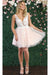 Quince Dama Dresses - Short Quinceanera Dresses in Color Blush