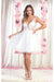 Quince Dama Dresses - Short Quinceanera Dresses in Color Ivory