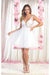 Quince Dama Dresses - Short Quinceanera Dresses in Color Ivory