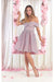Quince Dama Dresses - Short Quinceanera Dresses in Color Pink/Multi