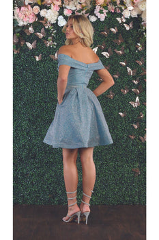 Short Prom Glitter Dress