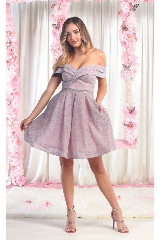 Quince Dama Dresses - Short Quinceanera Dresses in Color Pink/Multi